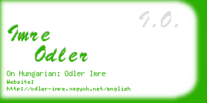 imre odler business card